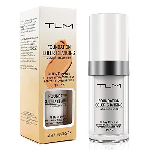 Foundation Color Changing für alternde Haut, Farbwechsel-Grundierung Warm Skin Moisturising Concealer, Liquid Primer, Sonnenschutz, Nude Concealer, Universal Shade für alle Hauttypen 30 mL