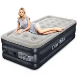 OlarHike Luftbett 1 Person mit Eingebauter Elektrischer Pumpe, Luftmatratze Selbstaufblasend, Premium Einzelbett Gästebett, Aufblasbare Matratze für Camping oder Heimgebrauch-198 x 102 x 46 cm