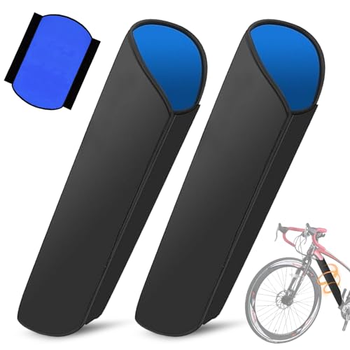 Ebike Akku Schutzhülle, 2 Stück E Bike Akku Schutzhülle Staub Fahrrad Akku Schutzhülle 28-45cm Umfang E-Bike Zubehör Wasserdicht Rahmenschutz Abdeckung für Laufzeit und Lebensdauer Verlängern