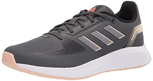 adidas Women's Runfalcon 2.0 Running Shoe, Grey/Iron Metallic/Solar Red, 6.5