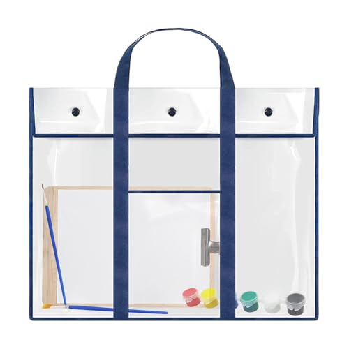 Generisch Poster Bag Carrier, Bulletin Board Storage Bag | Löschen großer Kunstbeutel wasserdicht | Speicherorganisator mit Griff- und Zubehörpockt, PVC -Kunstwerkbehälter