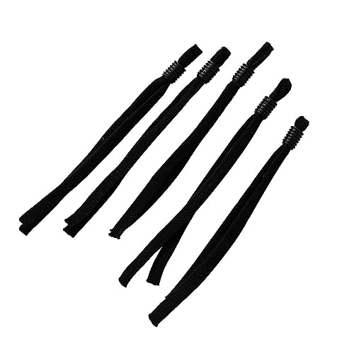 JIHUOO Elastisches Maskenband, verstellbare Maskenschnur, dehnbar, zum Basteln, Ohrband, zum Nähen, Basteln, Schwarz, 100 Stück