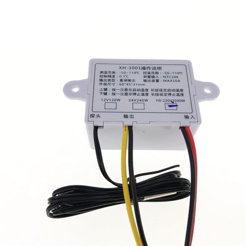 Mikrocontroller Temperaturregler – LED-Temperaturregler, digitaler Temperaturregler mit wasserdichter Sonde – Taste des Thermostats LE – Beobachtungsstelle für Meteorologie, Exc