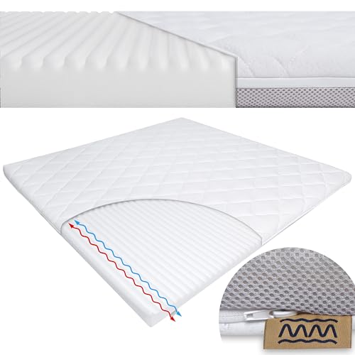 Laufgitter Matratze 90x90 Matratze Für Den Laufstall Laufgittermatratze 90x90 Laufgitter Matratze - Hochwertiger Schaumstoff - Belüftungssystem - Oeko-Tex Zertifiziert (90x90x5)