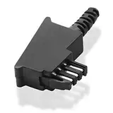 BestPlug Universal TAE-F Telefon Stecker Lötversion, Schwarz