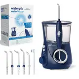 Waterpik Ultra Professional Waterflosser feststehende Munddusche mit 7 Aufsätzen, Druckbereich von 0,7-7 Bar regulierbar über 10 Druckeinstellungen, integrierter Timer, Blau (WP-663EU)