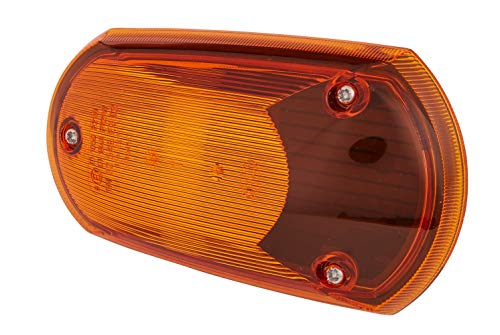 HELLA Zusatzblinkleuchte - Halogen - 12V / 24V - Schraubanschluss - SAE - Lichtscheibenfarbe: gelb - Stecker: Male - seitlicher Anbau - Menge: 1 - 2BM 008 355-001