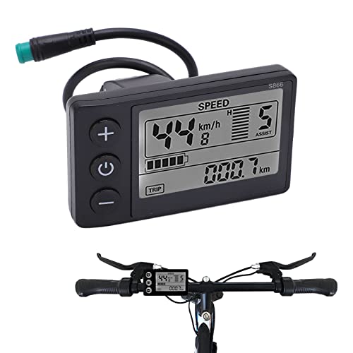 24V 36V 48V LCD-Display Elektrofahrrad. Elektrofahrrad S866 LCD-Display Messgerät 24V 36V 48V Bedienfeld mit Wasserdichtem Stecker