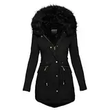 FUPODD Winterjacke Damen Grosse Grössen Daunenjacken Damen Mantel Winter Übergangsjacke Damen Puffer Jacke Damen Damen Winterjacke Lang Softshelljacke Skijacke Damen Winter Daunenjacke Damen Winter