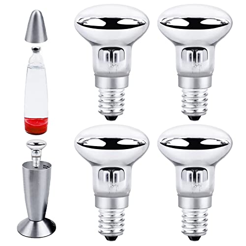 Mitening 4 Stück Lavalampe Glühbirne, 30W E14 R39 Lavalampe Reflektorlampe, Ersatzbirnen für Lavalampen, Glitzerlampen, Warmweiß