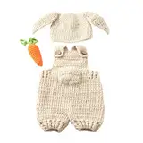 Weiches, bequemes Foto-Set für Neugeborene, Baby-Strampler mit hübschem Hut und Rettich-Hut, unverzichtbares Foto-Set für Neugeborene