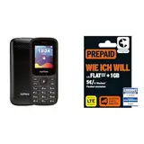 MP myPhone Fusion Tastentelefon, große Tasten, Farbdisplay 1,77", Akku 600 mAh & congstar Prepaid WIE ICH Will SIM-Karte ohne Vertrag I Prepaid-Guthaben Wunschmix in D-Netz-Qualität