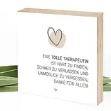 Wunderpixel® Holzbild Tolle Therapeutin - Danke für Alles - 15x15x2cm zum Hinstellen Aufhängen, Spruch - Holz-Schild Wand-Bild Aufsteller Geschenk-Idee Aufmerksamkeit Dankeschön