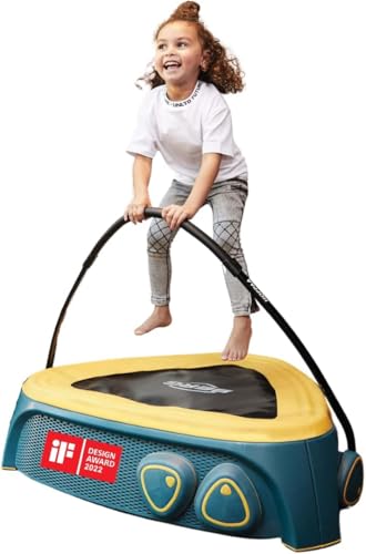 Berg Trampolin Hoppaa für Kinder von 1-4 Jahren | Qualitätstrampolin, Outdoor-Spielzeug, sicheres Trampolin, Gelb, Einheitsgröße