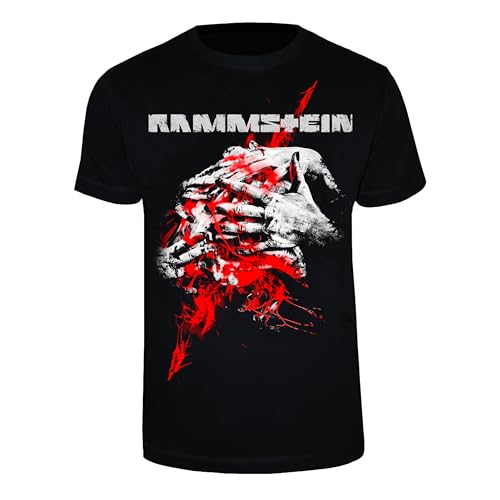 Rammstein T-Shirt Angst schwarz, Offizielles Band Merchandise Fan Shirt mit Brust- und Rückendruck - 4XL