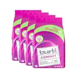 4er Set Burti Compact 1,1 KG (ca. 88 Waschladungen) - reinigt pflegeleichte, farbige und feine Textilien mit reine Seife, natürlichen Enzyme und der 4xAktiv-Plus-Formel besonders schonend