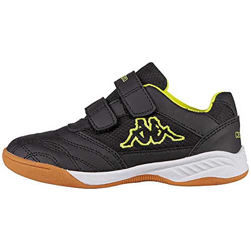 Kappa Unisex Kinder Kickoff K 260509K Sneaker,1140 black/yellow, 32 EU