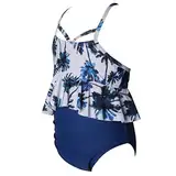 SDGTMYJSY Mädchen Bikini Tankini Set Tank Zweiteilige Badeanzüge Für Mädchen, Rüschensaum, Tankini-Set, Badeanzug M