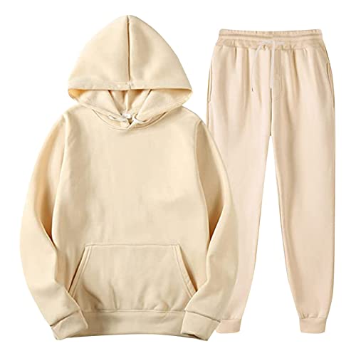 Didadihu Jogginganzug Herren Trainingsanzug Hausanzug Mit Oversized Essentials Pullover Y2K Stussy Hoodie Und Baggy Baumwolle Jogginghose Lang Trainingshose Jogger