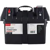 Accurat Outdoor Batteriebox - 12V, 100 Ah, Zigarettenanzünder, USB, Schutzschalter, LED Anzeige - Power Box, Batteriekasten für Aussenboarder, Schlauchboot Elektromotor, Bootsmotor