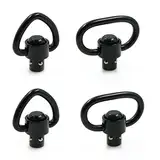 Sling Swivels Mount QD Schwenks Clip Loop Strap Schnellverschluss Riemenbügel Swivel Schnell Detach Wirbel 1,25 Zoll (4 Stücke,Schwarz)