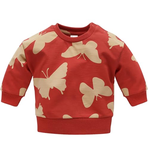 Pinokio Sweatshirt Imagine, rot Schmetterlingsmuster, Mädchen 62-122 (74)