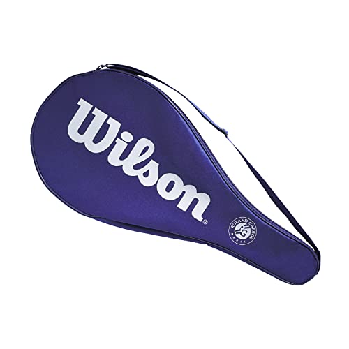 Wilson Tennisschlägerhülle Roland Garros, Für einen Erwachsenen-Schläger, Polyester, Blau