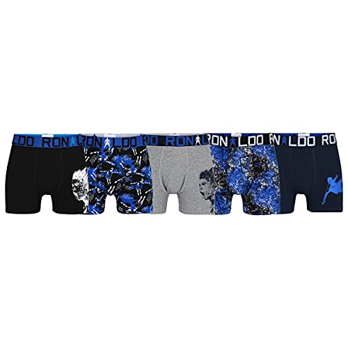 CR7 Cristiano Ronaldo Jungen CR7 5-Pack Boy's Cotton Trunk Badehose, Mehrfarbig, 140