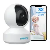 Reolink 5MP PTZ WLAN Überwachungskamera Innen, 2,4/5 GHz WiFi Baby Monitor mit Mensch/Haustiererkennung, Auto-Tracking, 3X Optischem Zoom, Heimüberwachungskamera für Ältere Kids, 2-Wege-Audio, E1 Zoom