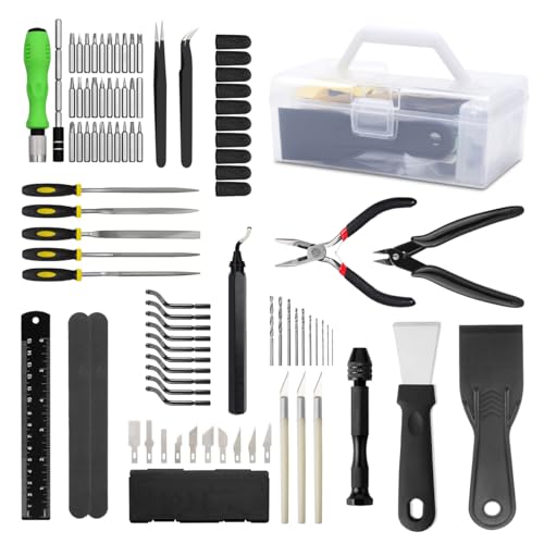 3D Drucker Werkzeuge Kit, Mintion 3D Drucker Zubehör, Handbohrer, Spachtel, Pinzette, Feile, Cutter, Entgrater, Lineal, Gravurwerkzeug und weiteres 3D Druck Zubehör für alle 3D Drucker