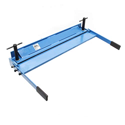 Wiltec Blechbiegemaschine 630 mm Arbeitsbreite, max. 135° Biegewinkel, Abkantbank zum Blech Abkanten aus Gusseisen in Blau und Grau