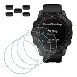 MTHGH Schutzfolie für Garmin fenix 7/7 Sapphire Solar Smartwatch Displayschutzfolie [4 Stück] + Anti-Staub-Stecker 5 Stück, Glas 9H Härte Anti-Kratzer Blasenfreie Ultradünne Panzerfolie