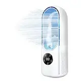 Mobile Klimaanlage, Mini Luftkühler mit Wasserkühlung, USB 4 in 1 Tragbare Mobile Klimagerät, 6 Luftgeschwindigkeiten & 8 LED, 1-6H Timer, für zimmer,Wohnungen und Büro