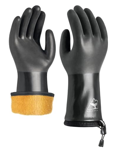 toolant Wasserdichte Winterhandschuhe mit Griff, Balaena-Gefrierhandschuhe für leichte Arbeiten & Outdoor-Abenteuer, Wandern, Landwirtschaft, Waschen, Eisfischen, Medium