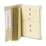 Document Organiser - Card Binder | Document File | Social Security Card Binder, Certificate And Important Papers Organizer Elastic Closure, Document Organizer Binder For Efficient Organization