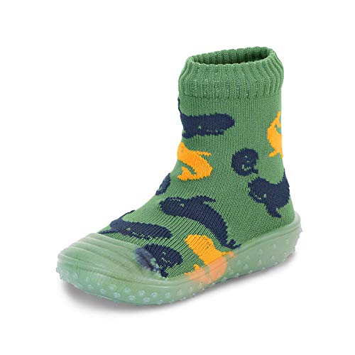 Sterntaler Baby - Jungen Adventure-Socks, Socke mit Gummisohle, Wasserschuh, Größe: 25/26, Grün