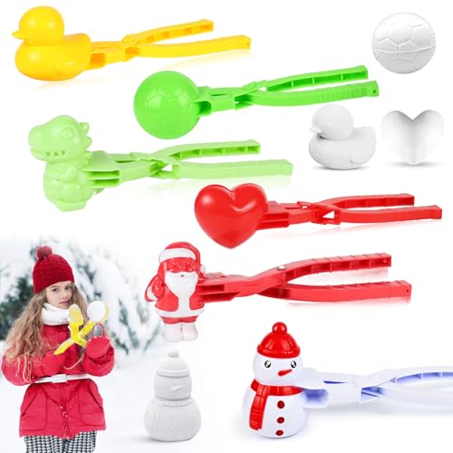 ZWOOS Schneeball Maker Winter Schneeball Former Spielzeug Schneeball Form Spielzeug Schneespiele Kunststoff Sandball Schneeball Clip Schneeballschlacht Kinder Erwachsene Winter Schnee Spielzeug