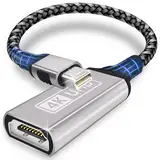 Mini DisplayPort auf HDMI,4K Vergoldete Nylon Geflochten Aluminiumhülse Mini DP auf HDMI Adapter Thunderbolt 1/2(Mini DP)HDMI Adapter Kompatibel mit MacBook Pro,Macbook Air,iMac,Surface Pro,XPS Mehr