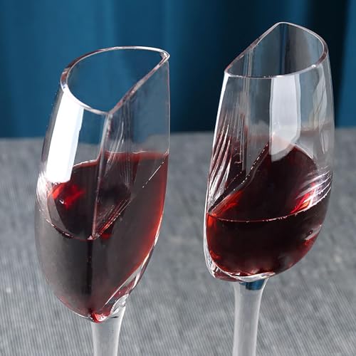 Halbes Weinglas 2er Set, Halbes Weinglas, Lustig Rotweinglas, 140ml Halbes Rotweinglas, Kreative Weinglas Weißweinglas Weißweingläser Champagnergläser Weingläser, Half Wine Glass, Muttertagsgeschenke