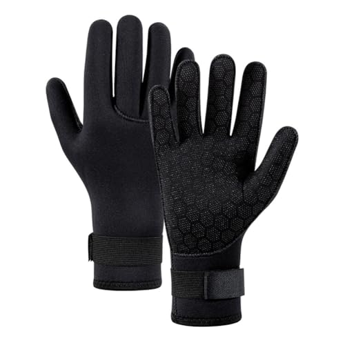 Ohulelks 1Paar 3mm Neoprenhandschuhe für Taucher, Surfer, Schwimmer, Speerfischender Handschuhe mit Thermoschutz und Rutschfester Beschichtung