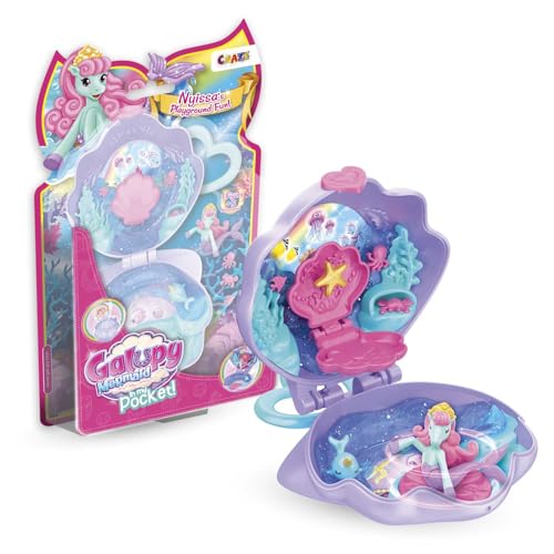 Galupy Mermaid In My Pocket - 1x Einhorn Figur mit Meerjungfrauenflosse , klappbares Mini-Spielset mit Einhornfigur - Einhorn Spielzeug Mädchen