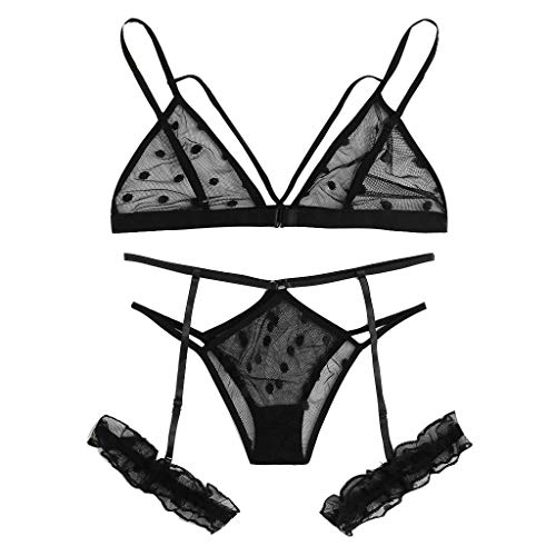 Sexy Damen Dessous Set Erotische Translucent Spitze Riemchen Bodysuit Overall Lingerie Mit Loch Reizwäsche BH Höschen Sets Verstellbare Offen Body Dessous Set Dessous Vielseitige