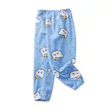 Flanell Hosen Mädchen Cartoon Tier Kawaii Pyjamahose Winter Warm Plüschhose Weich Kuschel Winterhose Thermohose Kinder Weihnachtspyjama Anime Bequeme Schlafhose Freizeithosen Flauschige Fleece Hose