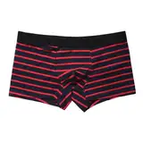 WKAYsIV Herren Boxershorts Warm Gestreifte Tägliche Unterwäsche Bequem Retroshorts Herren Comic (Red, L)