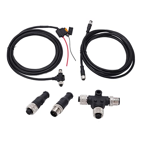 NMEA 2000 Starter Kit, Wasserdichtes Marine NMEA Netzwerk Starter Kit, mit 3-Port-T-Anschlussadapter und Männlich-weiblichem Widerstand