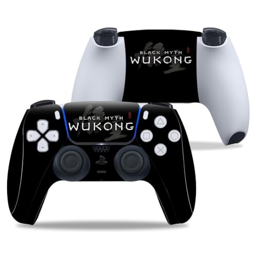 Tikhell Wukong Schutzaufkleber Kompatibel mit PS5 Controller, Wukong Schutzhaut Aufkleber Wukong Decal Aufkleber für PlayStation 5