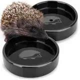 WILDLIFE HOME Igel Futterschale + Trinkschale (2er Set) – 12cm Futterstation stehend I Igelnapf & Igeltränke I Futterspender für Igelhaus Futterhaus, Igelfutterhaus I Wetterfest Igelfutterschüssel