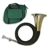 Tuyama TJG-202 Classic - Fürst-Pless Horn (Jagdhorn) in B - Traditionelle Bauweise - Großer Schaft, 120 mm Trichter, Kunstlederumwicklung - Edler, weicher Klang - mit stabilem Gigbag