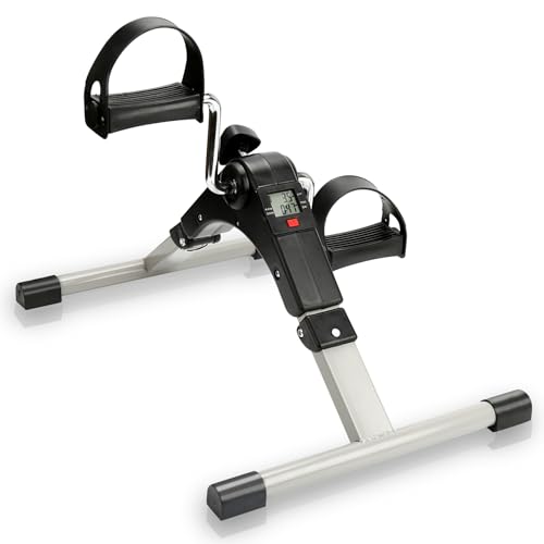 Cecaylie Mini Bike Heimtrainer, Mini-Heimtrainer Trainer, Arm und Beintrainer, Minibike Fitnesstrainer mit LCD-Monitor, Klappbar Fahrradtrainer Ausdauertraining Sportstraining für Zuhause & Büro