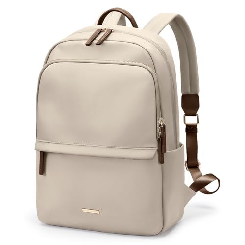 GOLF SUPAGS Laptop-Rucksack für Damen, schlanke Computertasche, Arbeit, Reisen, College-Rucksack, Geldbörse, Schulbüchertasche Passend für 14 ZollNotebooks (Aprikose)